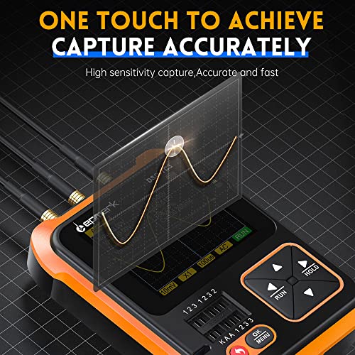 Lepmerk 3In1 Digital Handheld Oscilloscope Transistor Tester Function Signal Generator Meter 2.4Inch Tft Display 10Ms/S Sample Rate 500Khz Bandwidth Oscillometer #TOP2