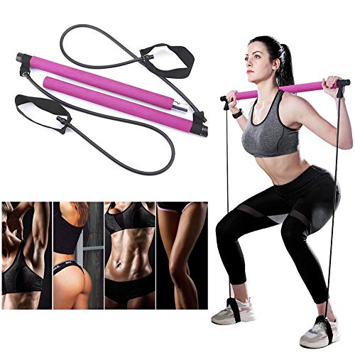 goldflower Pilates Bar Kit with Resistance Bands, Yoga Resistance Bands for Legs