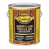 Cabot 140.0003459.007 Australian Timber Oil Stain, Gallon, Mahogany Flame