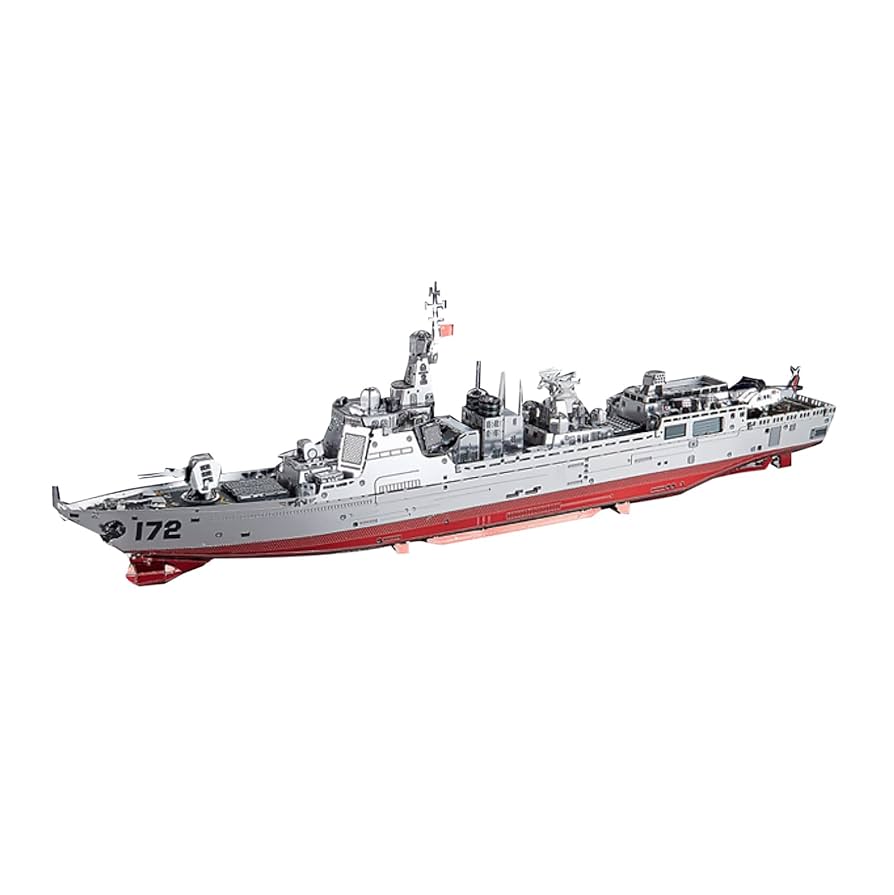 Amazon | 1/1000スケール 金属製艦船キット 052D 駆逐艦 3D金属