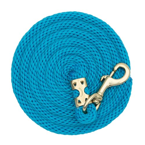 Image of Weaver Equine Performance Lead Rope, Lime Zest, 8' Horse Value Rope with Brass Plated 225 Snap, Soft Comfort Grip, Barn Horse Tack for Daily Use