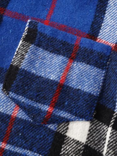 Image of 2Pcs Kids Boys Flannel Plaid Shirt Tops Pants Set Hoodie Sweatsuit for Fall Winter Spring Outfits 4-12 Years