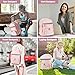 MoKo Womens Gym Backpack, Large Travel Backpack with Shoe Compartment Sports Bag with Wet Pockets 15.6 Inch Laptop Backpack Water Resistant Anti Theft Back Pack for Women Gifts, Pink