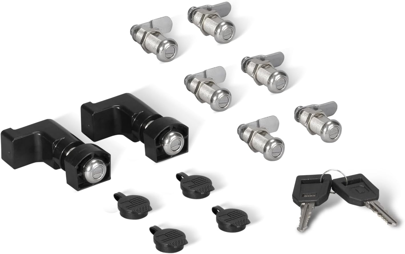 Drawer System Lock Set | 8 Drawer & Stash Bin Locks with 2 Matching Keys | Compatible with 8-Foot Drawer System with Load Floor