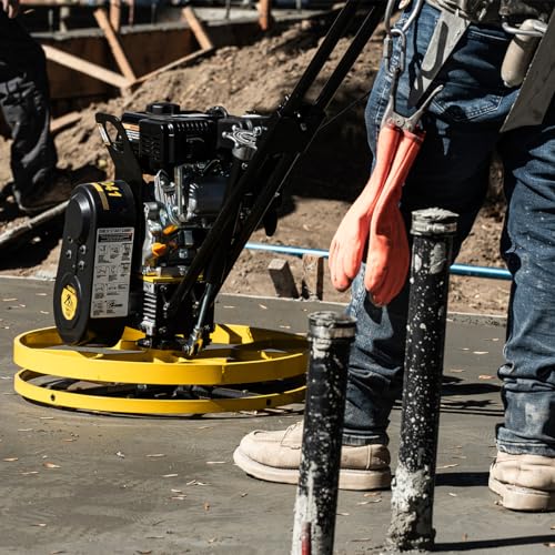 Stark USA 6.5HP Walk-Behind Cement Trowel 22" Float Pan Blade 196cc Gas-Powered Smooth Concrete Surface Finisher - Thumbnail 4
