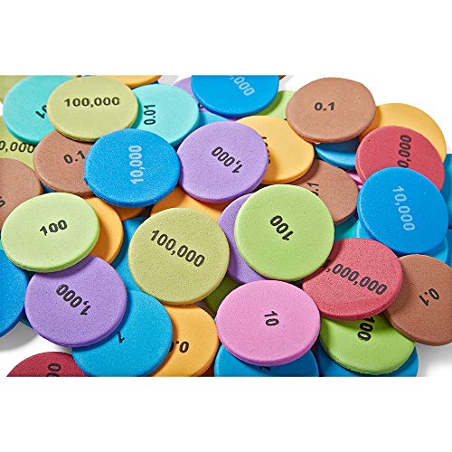Hand2Mind Soft Foam Place Value Disks 10 Values, Counting Chips For Kids, Math Counters Kindergarten, Math Teacher Supplies, Base 10 Math Manipulatives For Elementary School (Pack Of 875) #TOP5