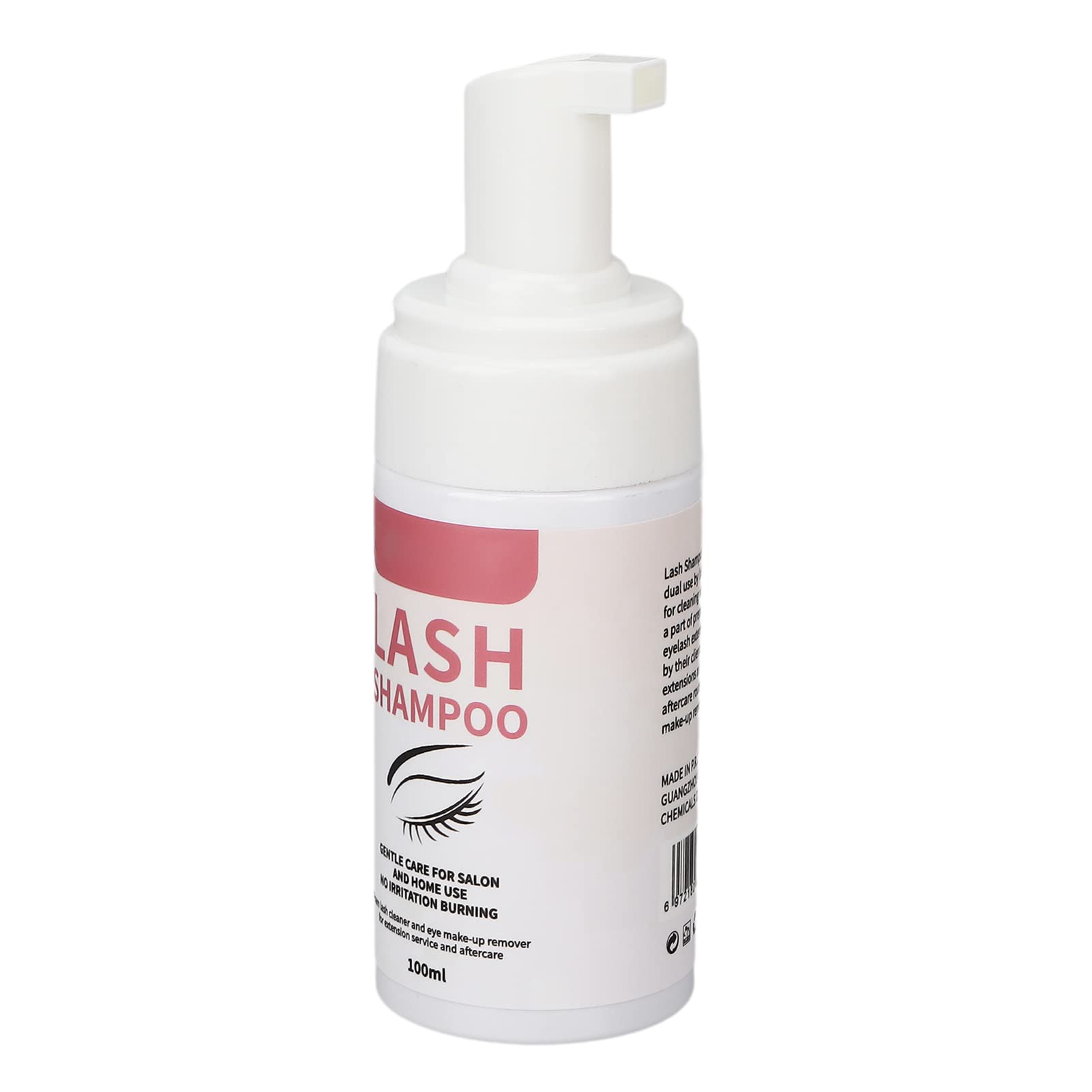 Limpiador de pestañas de 100 Ml, limpiador de pestañas hidratante, espuma fina, desmaquillador de pestañas, mousse, champú para extensiones de pestañas