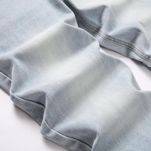 Men's Slim Fit Blue Jeans Stretch Denim Pants Classic Pocket Design Comfort Waist Mid Rise Straight4