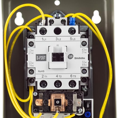 New Magnetic Motor Starter Control 5hp 1ph 230V definite purpose 28 amp w/ push button on/off miniatura 4