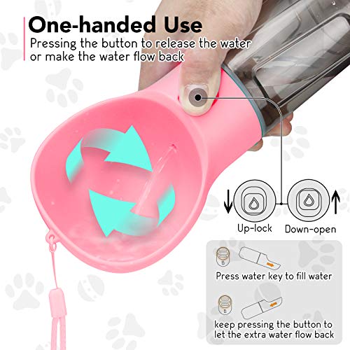 Dog Water Bottle Portable Leak Proof Dog Water Dispenser with Drinking and Feeding Function Lightweight Pet Water… - Image 4