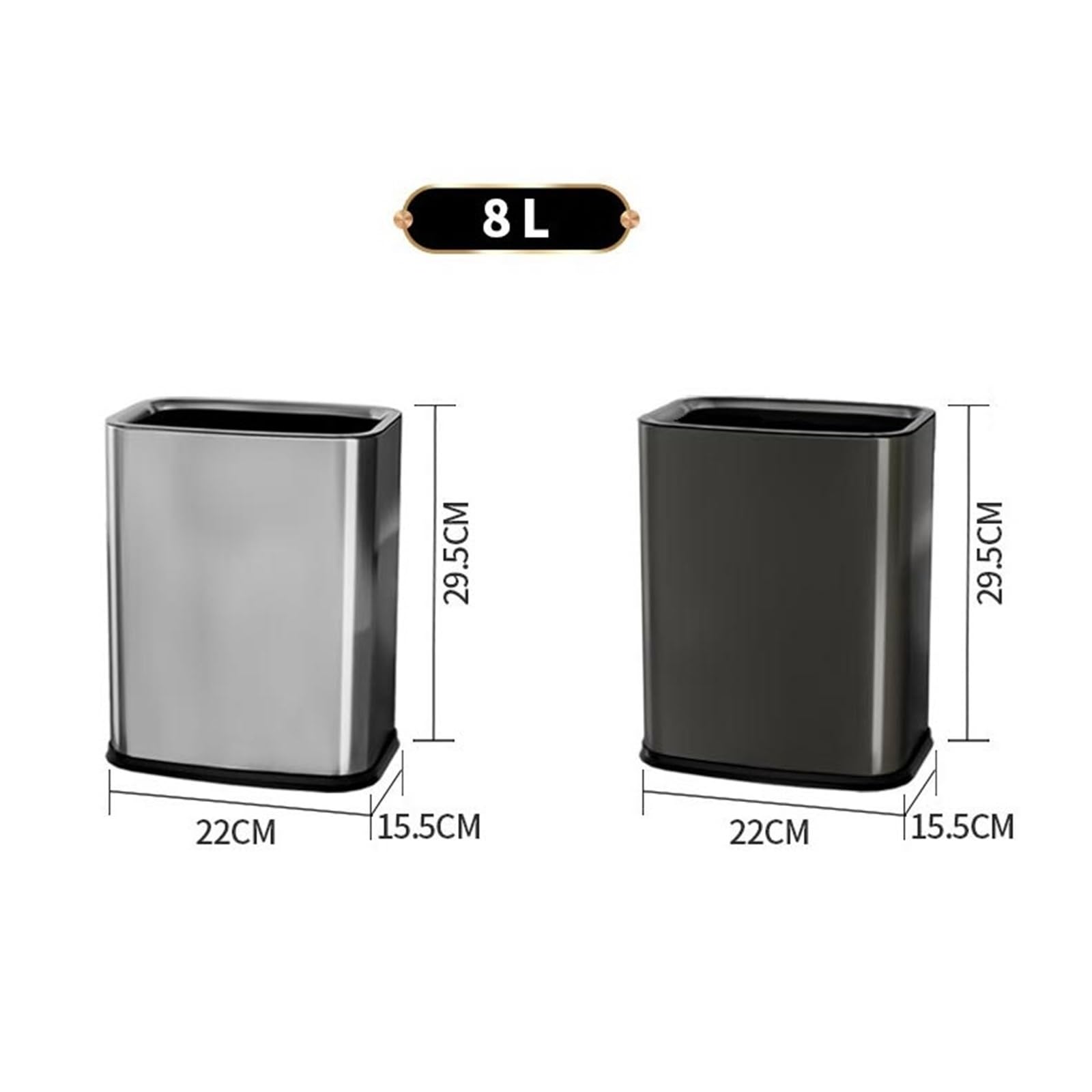 Cubo de basura y residuos para interiores de cocin Contenedores De Basura for Baños, Restaurantes Y Hogares bote de basura(Blanco)