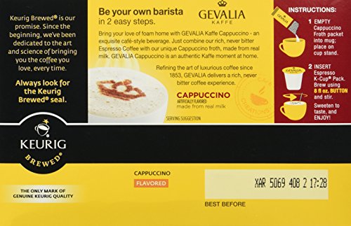 Gevalia Kaffe K-Cup And Froth Packets, 6 Count - Pack Of 2 - (Cappuccino) #TOP1