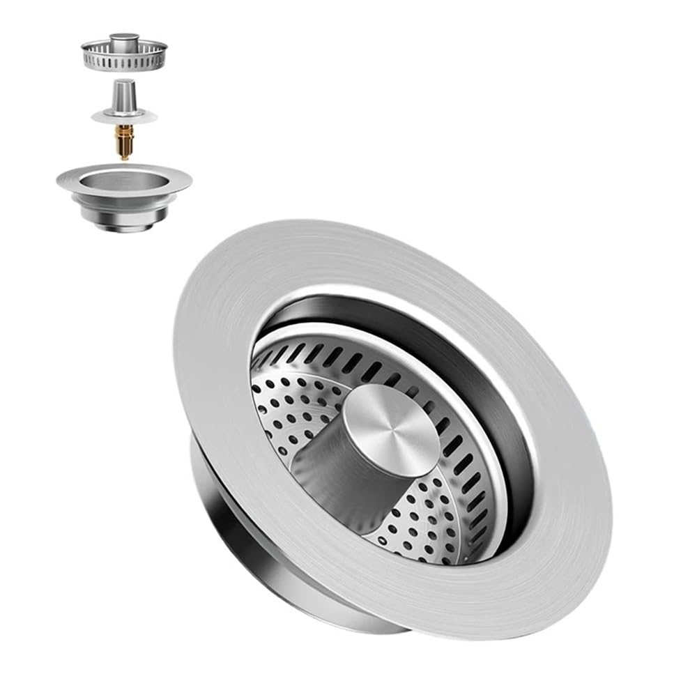 Upgraded 3 In 1 Kitchen Sink Drain Strainer - Food Catcher