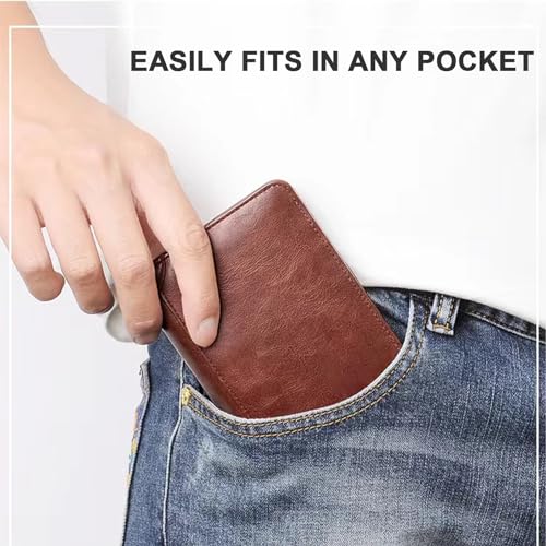 Leather Wallet for Men | Genuine Leather RFID Blocking Trifold Stylish Wallet | Ultra Strong Stitching | Extra Capacity With 2 ID Window, 9 Card Slots and 2 Cash Compartments2