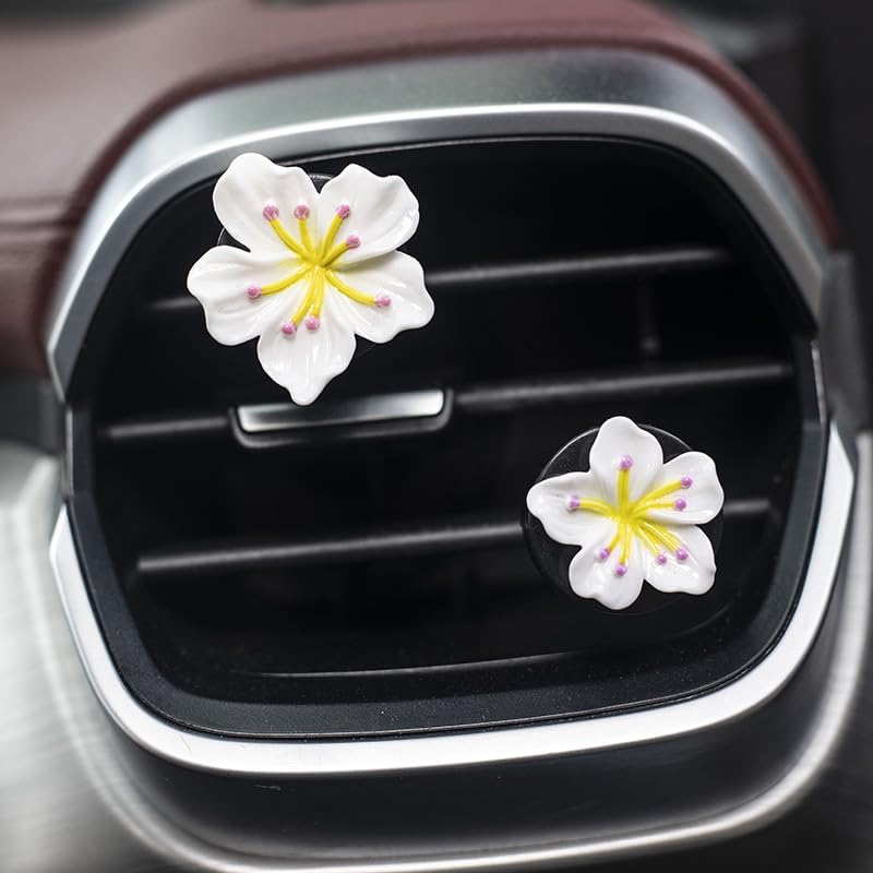 Image of Flower Car Air Fresheners Vent Clips Car Air Conditioning Vents Decorations