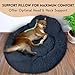 PetJett Calming Dog Bed Medium Size Dog - 30'' Donut Bed, Anti-Slip & Washable Super Soft Fluffy Plush Round Bed, Anti-Anxiety Premium Comfort Pet Bed, Fits Dogs up to 45 lbs - Dark Grey