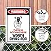 Nothing Here Worth Dying For Sign, Funny No Trespassing Sign, 10x7 Rust Free Aluminum,Weather/Fade Resistant, Easy Mounting, Indoor/Outdoor Use, Made in USA