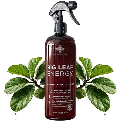 Neem Oil Spray for Plants &ndash; Big Leaf Energy + Essential Oils &ndash; Ready to Use Organic Plant Wash...