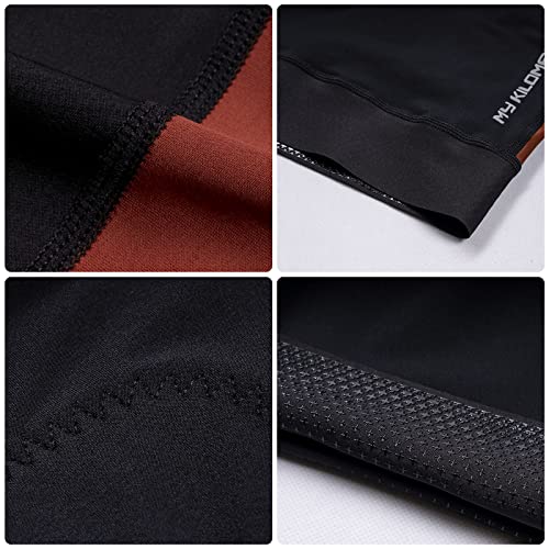 MY KILOMETRE Mens Triathlon Shorts with Adjustable Drawstring Easy Reach Leg Pockets Chamois for Long-Distance Tri Race4