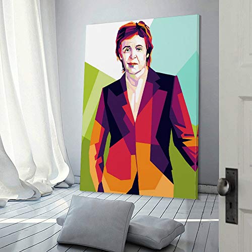 ASDYO Paul McCartney Poster décoratif sur toile Motif groupe de rock des Beatles 50 x 75 cm - Les Beatles, Paul McCartney, John Lennon, RIngo Starr, George Harrison ASDYO Paul McCartney Poster décoratif sur toile Motif groupe de rock des Beatles 50 x 75 cm – Image 4