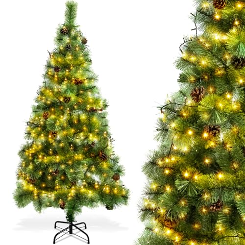 Aigostar Árbol de Navidad 180 CM con Luces LED, Verde