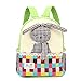 Netter Mädchen-Rucksack,Kinder Leinwand Schultasche Kleinkind Rucksack Rucksack Kindergarten Vorschuler Schultertasche,Schöne 3D-Kaninchen (2-7 Jahre alt) - Grün