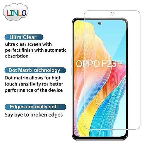 Image of Tempered Glass Screen Protector Compatible for Oppo F23 5G /Oppo Reno 8 Pro 5G with Full Screen Coverage; Except Edges and Easy Installation Kit(Transparent), Pack of 1