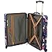 World Traveler Chariot Gatsby Vintage Style 2-Piece Hardside Carry-On Retro Train Case Spinner Luggage Set - Parrot