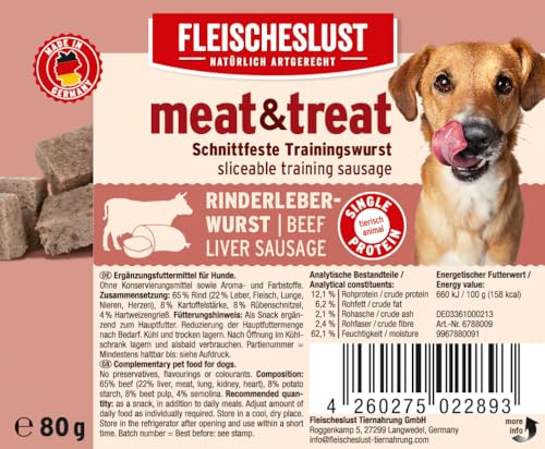 Meat & Treat Rinderleberwurst (33 x 80 Gramm)