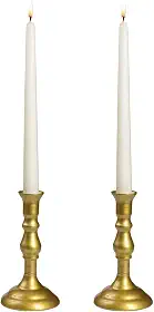 Royal Imports Castiçal cônico dourado, castiçal de metal moderno cônico, decoração de mesa central para casa ou casamento, conjunto de 2 peças, 15 cm