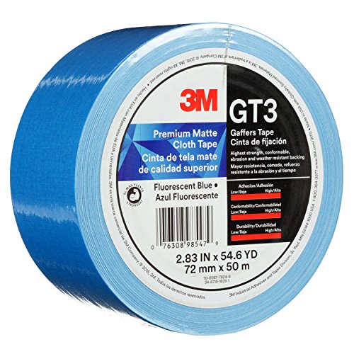 Image of 3M 98547 Tape GT3 72 mmx50 M 11 mil, Fluorescent Blue