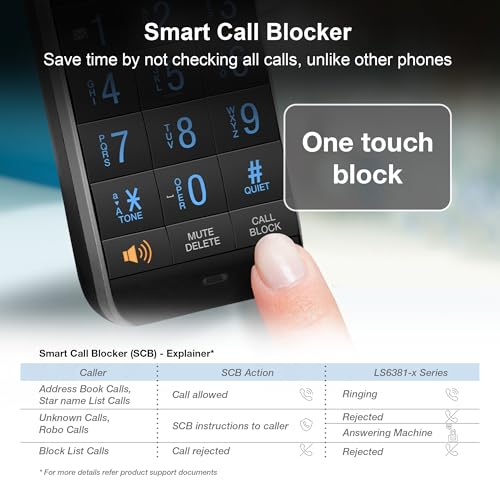 image for VTech LS6381-2 Bluetooth Speaker with Echo Cancellation, Noise Reducti