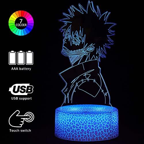 3D Anime Lamp Toys 4 Patterns and 16 Color Change Decor Night Light with Remote Control, Birthday Christmas Gifts for Kids, Boys, Girls