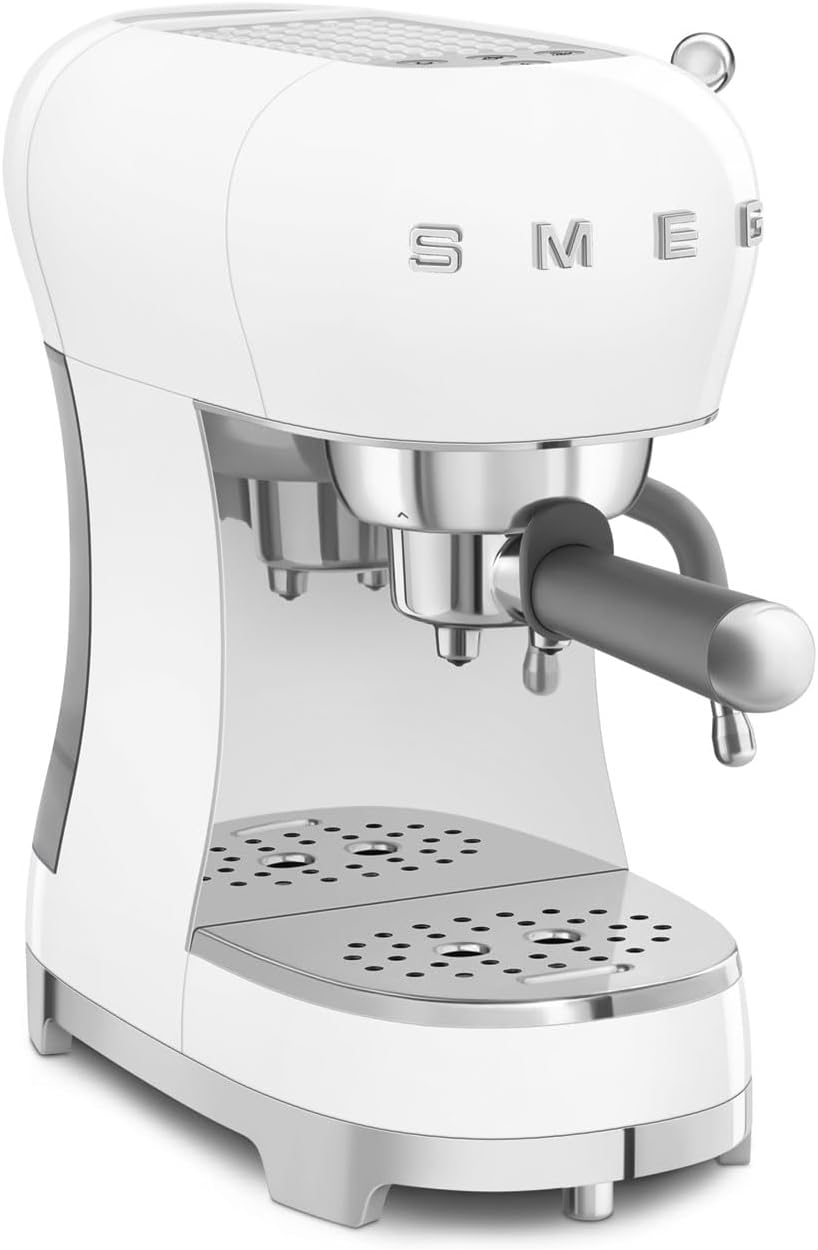 SMEG ECF02WHEU Macchina da caffè manuale Espresso Machine, Plastic, White 4 51SJY2jhVmL. AC SL1300