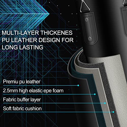 Mamxwaga Kids Punching Bag Set Unfillde, Hanging Boxing Bag Kickboxing Bag With Boxing Gloves, Kids Boxing Set For 3-10 Years, For Youth Karate Muay Thai Kick Taekwondo Training #TOP1