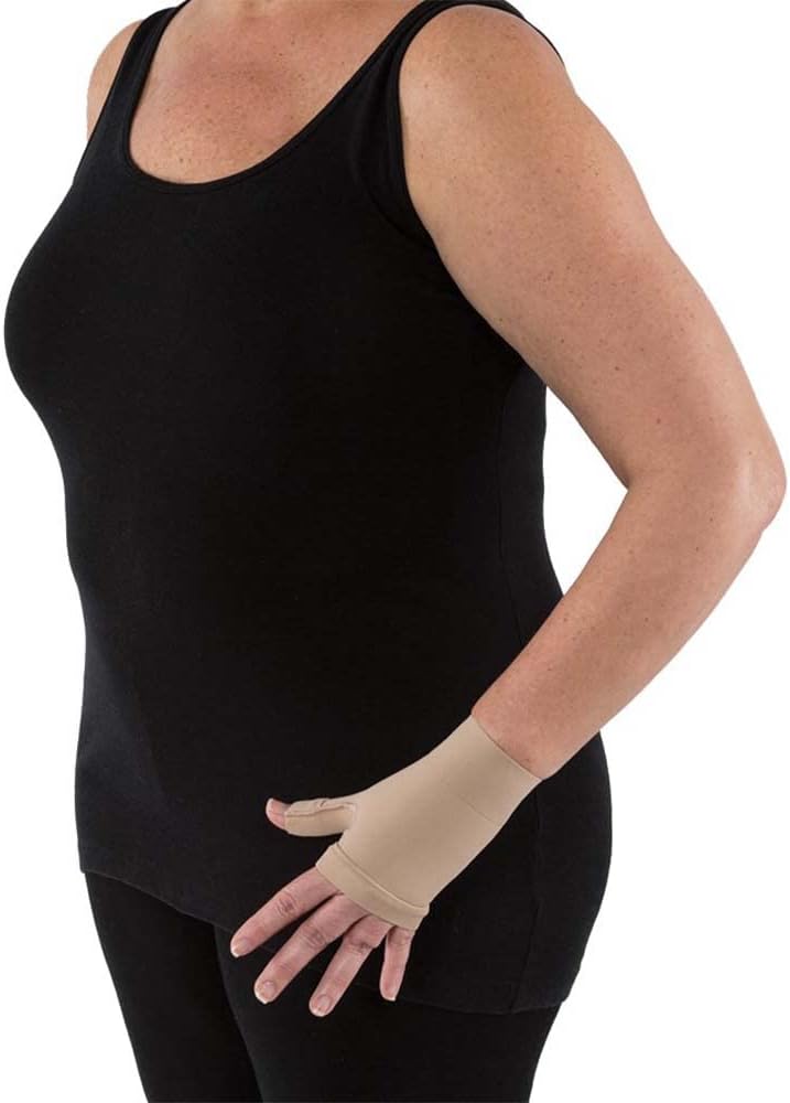 JOBST Bella Lite Compression Gloves, 15-20 mmHg, Gauntlet, Beige - Choose Your Size