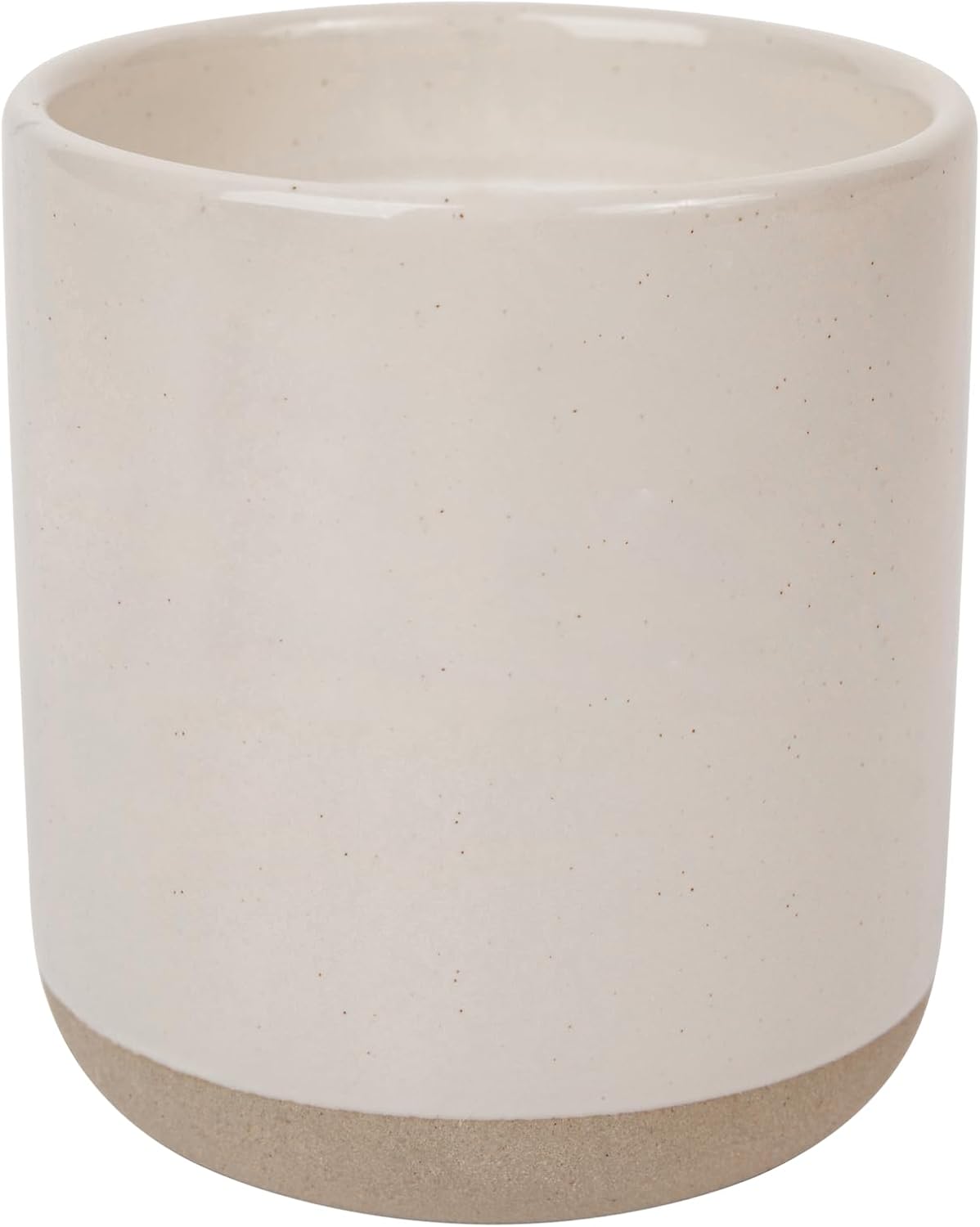 Sweet Water Decor Stoneware Planter for Succulents and Plants, Small Modern Plantern for Home Decor, Handcrafted Indoor & Outdoor Plant Pot, 3.5 L x 3.5 W x 4 H (Cream)