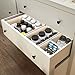 Simple Houseware Underwear Drawer Organizer for Lingerie/Undergarment/Bra/Panty/Sock/Onesie, Set of 6, Beige