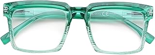 Eyekepper Design Reading Glasses for Women - Fashionable Oversized Readers - Green,+2.00