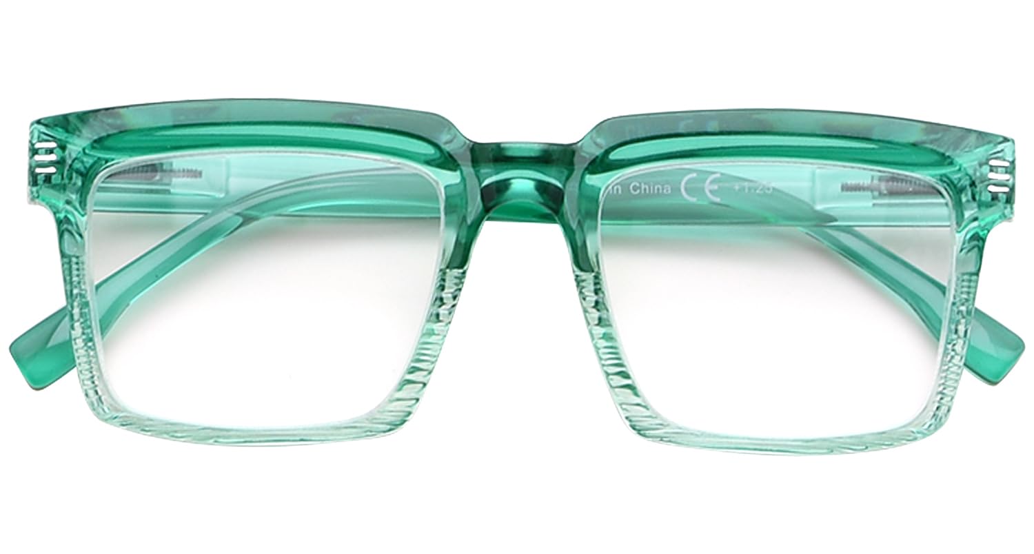 Eyekepper Design Reading Glasses for Women - Fashionable Oversized Readers -Green+1.75