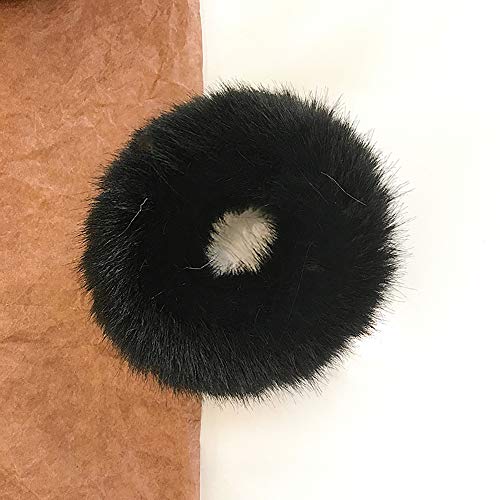 8 Pack Teddy Faux Fur Hair Scrunchies,Teddy Scrunchie,Sweet Rabbit Faux Fur Fluffy Ball Pom Pom Scrunchies, Rabbit Fluffy Maomao Hair Bands For Women Girl Kid's (8 Pcs, Artificial Rabbit Fur) #TOP1