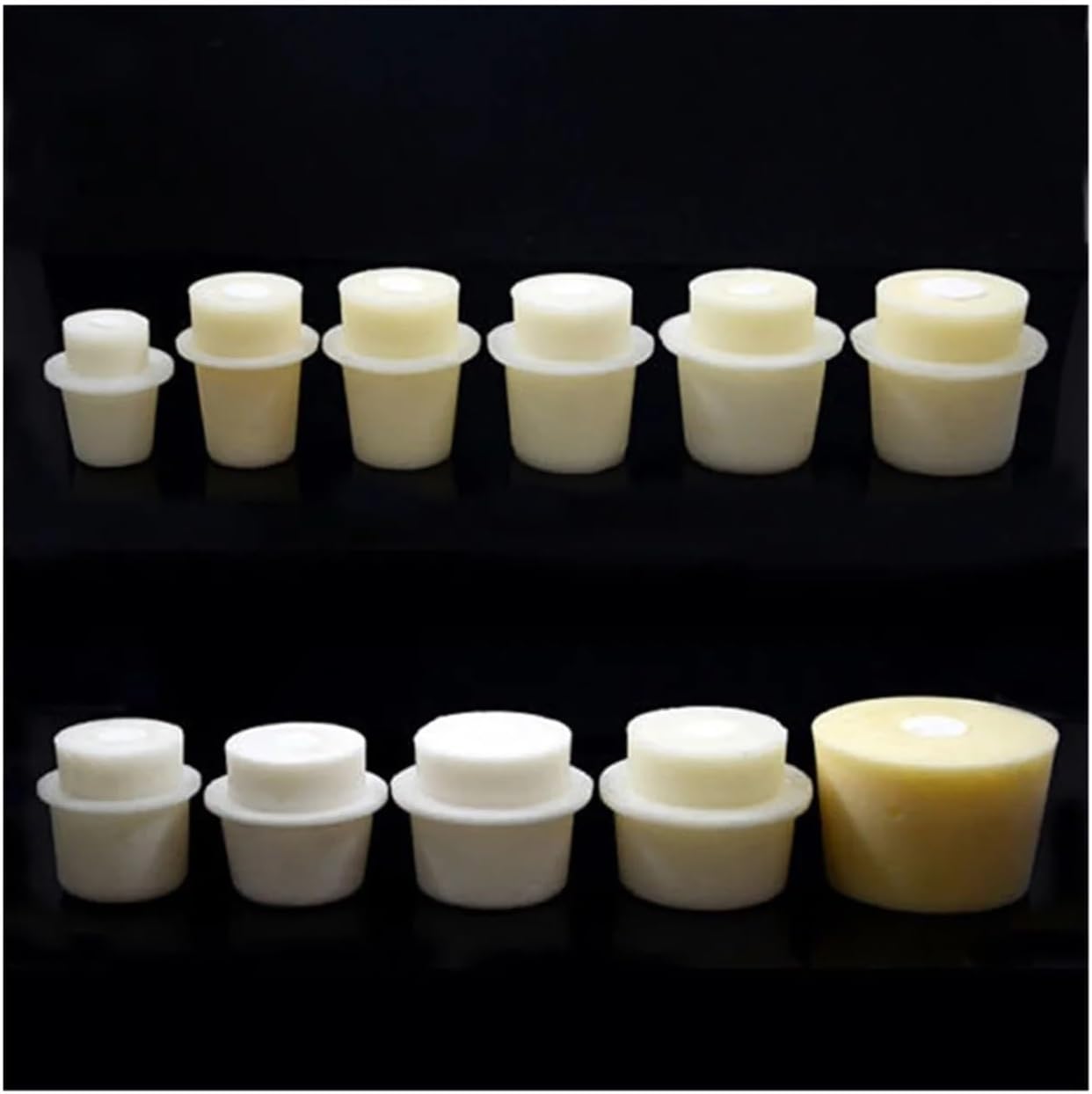 5 Pcs Laboratory Silicone Bung With Hole Stoppers Airlock Bubbler Homebrew Jug Gum Triangular Flask Stopper (Size : 5pcs 48-53mm)