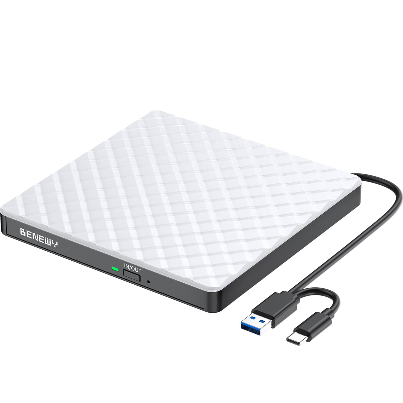 External CD DVD Drive for Laptop, USB 3.0 USB C CD Burner DVD/CD ROM Drive Reader External DVD Drive DVD Player for Laptop Desktop PC Windows 11/10/8.1/7 MacBook Mac Linux OS Apple White-picture-12
