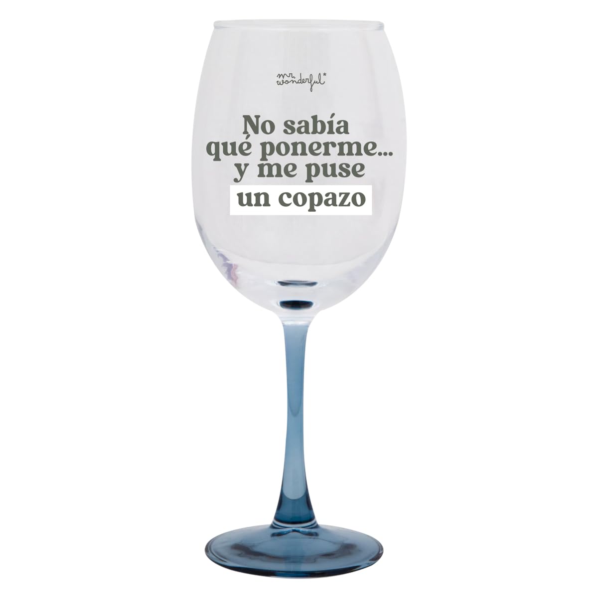 Mr. Wonderful Mr.Wonderful-Wine Glass-I Didn't Know What to wear… and I wore a copazo, Multicolor (2504020554W0ESP)