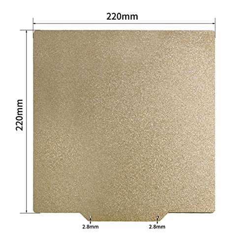 Tôle d'acier à ressort PEI double face 220x220mm avec base magnétique
