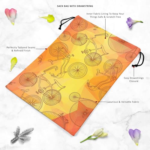 Image of ArtzFolio Bicycles D5 | Reusable Sack Bag | Bag for Gym, Storage, Vegetable & Travel