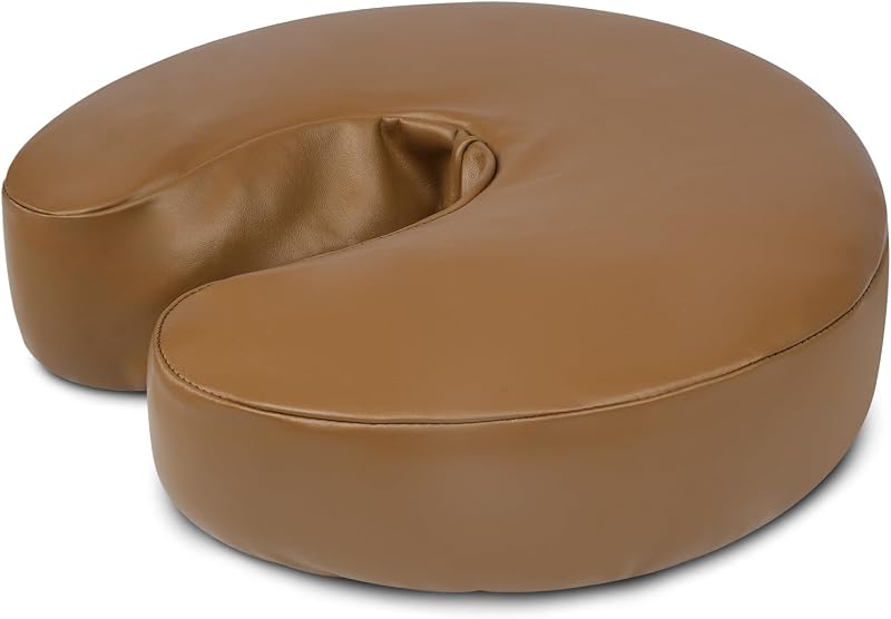 Capa para apoio facial de maca de massagem em couro PU KIDOACOW, Café, 1 unidade