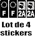 SAFIRMES 4 Autocollants Stickers Auto Plaque d'immatriculation 2A Black Edition Corse