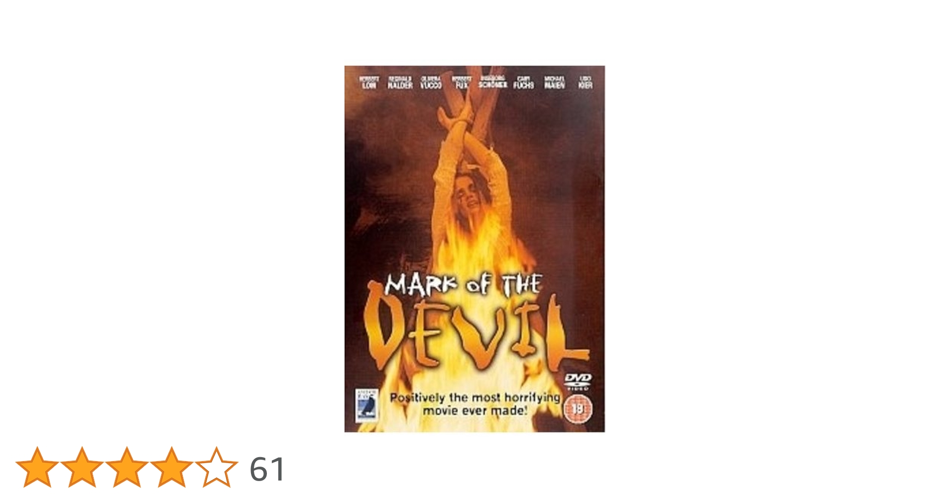 残酷！女刑罰史　Mark of the Devil DVD Mark of the Devil (DVD, 2004) 827058106399| eBay