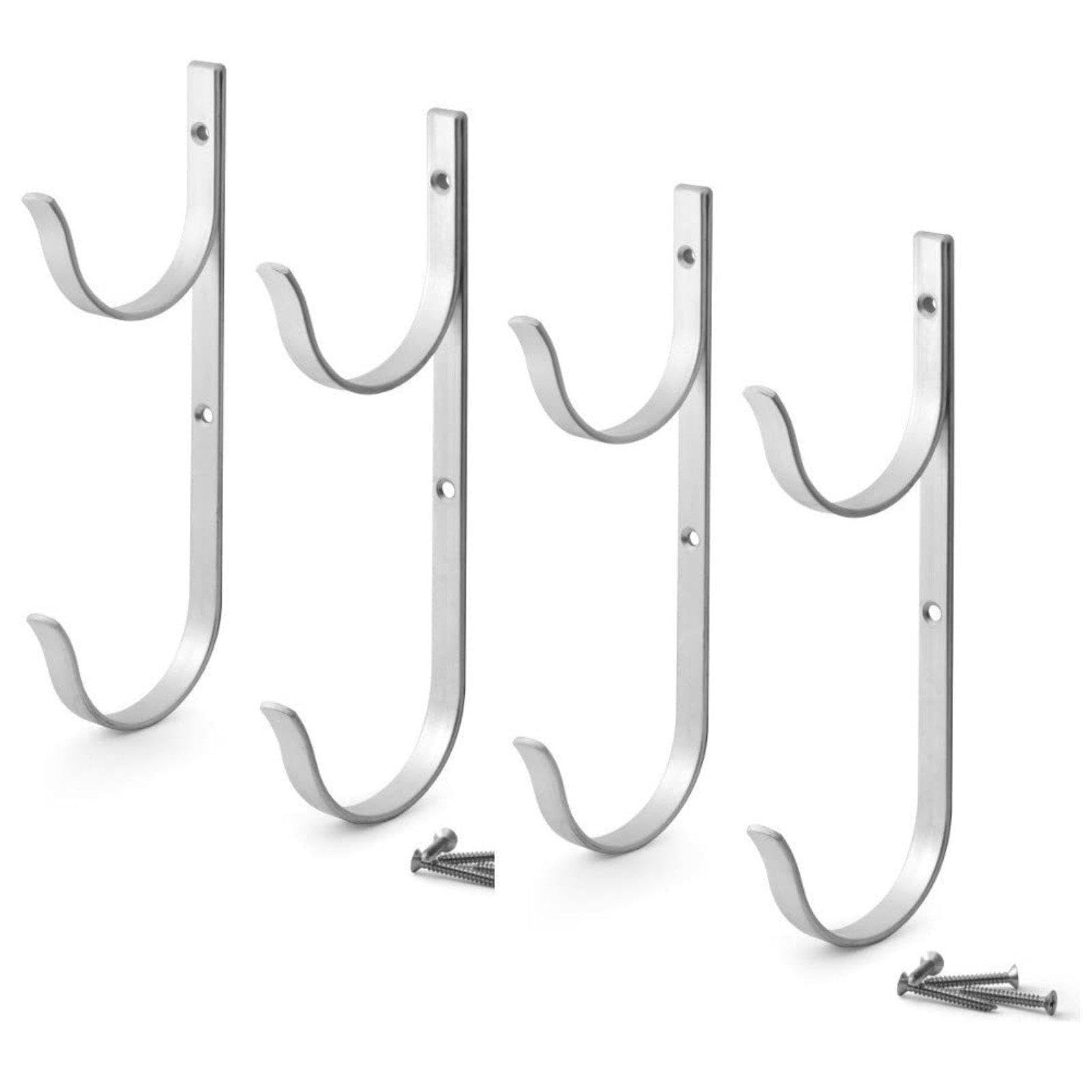 Pool Pole Hanger Easy Installation Telescopic Pole Hook Rust-Resistant Pool Cleaning Hook for Poolside 4-Pack Silver Pool Cleaners & Vacuums | Pool Cleaning Tools | Pools-image-28